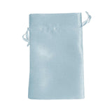 12 Pack 6x9inch Dusty Blue Satin Wedding Party Favor Bags, Drawstring Pouch Gift Bags