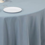 108" Dusty Blue Premium Polyester Round Tablecloth - 220GSM