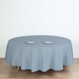 108" Dusty Blue Polyester Round Tablecloth