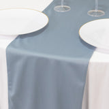 Premium Scuba Polyester 12x108inch Table Runner Dusty Blue - Wrinkle-Free Table Linen