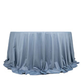 132inch Dusty Blue Premium Scuba Wrinkle Free Round Tablecloth, Scuba Polyester Tablecloth