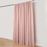 10ft Dusty Rose Dual Layered Sheer Chiffon Polyester Backdrop Curtain With Rod Pockets
