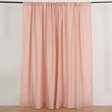 2 Pack Dusty Rose Polyester Event Curtain Drapes, 10ftx8ft Backdrop Event Panels With Rod Pockets