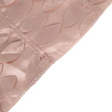 90x132inch Dusty Rose 3D Leaf Petal Taffeta Fabric Rectangle Tablecloth