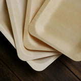 25 Pack | 5x8inches Eco Friendly Birchwood Wooden Dessert Serving Plates