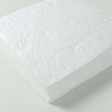 50 Pack White Embossed Paper Beverage Napkins With French Swirl Pattern, Soft 2-ply Disposable Party