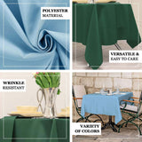 70"x70" Hunter Emerald Green Square Polyester Table Overlay