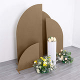 Set of 4 | Matte Taupe Spandex Half Moon Chiara Backdrop Stand Covers