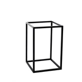 12inch Rectangular Matte Black Metal Wedding Flower Stand, Geometric Column Frame Centerpiece