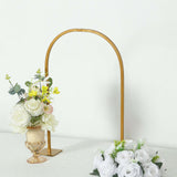 23" Gold Metal Chiara Arch Wedding Cake Display Stand with Rounded Top, Flower Balloon Frame