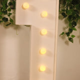 4ft White Large Marquee Light Up Number 1 Mosaic Balloon Frame Pre-Cut Foam Board 10 Warm White