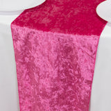 Fuchsia Premium Crushed Velvet Table Runner 190GSM - 12x108inch