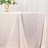 90x132inch Shiny Beige Polyester Rectangular Tablecloth With Shimmer Sequin Dots