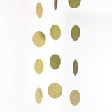 3 Pack | 7.5ft Gold Circle Dot Party Paper Garland Banner, Hanging Backdrop Streamer#whtbkgd