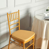 2inch Thick Gold Chiavari Chair Pad, Memory Foam Seat Cushion With Ties and Removable Cover