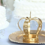 8inch Gold Metal Fleur-De-Lis Top Royal Crown Cake Topper, Centerpiece