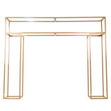 5ft Over the Table Stand in Gold Freestanding Rectangular Double Frame Over the Table#whtbkgd