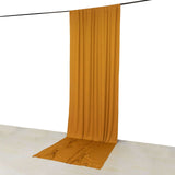 Gold 4-Way Stretch Spandex Photography Backdrop Curtain with Rod Pockets, Drapery Panel