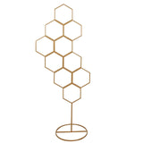 6ft Gold Metal Honeycomb Wedding Flower Frame Backdrop Stand