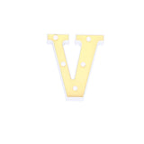 6 Gold 3D Marquee Letters | Warm White 5 LED Light Up Letters | V