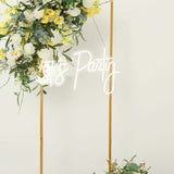 6.5ft Slim Gold Metal Frame Wedding Arch, Rectangular Backdrop Stand, Floral Display Frame