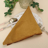 5 Pack | Gold Premium Sheen Finish Velvet Cloth Dinner Napkins