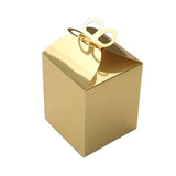 25 Pack | Metallic Gold Foil Butterfly Top Premium Party Favor Boxes