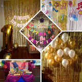 8ft Gold Metallic Tinsel Foil Fringe Doorway Curtain Party Backdrop