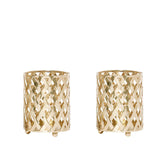 2 Pack | 4inch Gold Metal Diamond Cut Votive Candle Holders