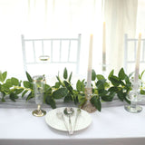 6ft | Real Touch Green Artificial Silk Rose Leaf Hanging Vine, Flexible Greenery Table Garland