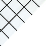 5 Pack Black White Grid Rectangle Plastic Table Covers Checkered PVC Waterproof