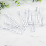 48 Pack White Heart Chemistry Tube Bubbles Bridal Wedding Shower Favor - 4inch