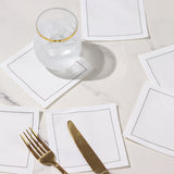 50-Pack Cotton Cocktail Napkins White 4.5"x4.5" - Disposable Napkins for Luxury Party