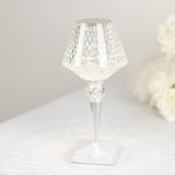 10" LED Acrylic Crystal Cup Shape Touch Control Lampshade Table Lamp, Color Changing Cordless