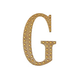 6 inch Gold Decorative Rhinestone Alphabet Letter Stickers DIY Crafts - G#whtbkgd