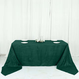 90x156Inch Hunter Emerald Green Accordion Crinkle Taffeta Rectangular Tablecloth