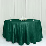 120inch Hunter Emerald Green Accordion Crinkle Taffeta Round Tablecloth