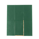 50 Pack Hunter Emerald Green Soft 2 Ply Disposable Party Napkins with Gold