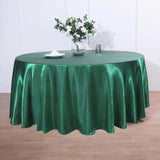 120 Hunter Emerald Green Satin Round Tablecloth