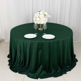 132inch Hunter Emerald Green Premium Scuba Wrinkle Free Round Tablecloth