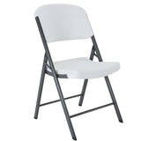 Ivory Polyester Lifetime Folding Chair Covers, Durable Reusable Slip On Chair Covers