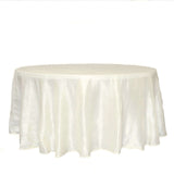 120inch Ivory Accordion Crinkle Taffeta Round Tablecloth