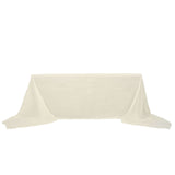 90x156Inch Ivory Accordion Crinkle Taffeta Rectangular Tablecloth