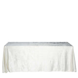 90inch x 156inch Ivory Seamless Premium Velvet Rectangle Tablecloth, Reusable Linen