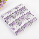 10 Pack Lavender Butterfly Unscented Soap Baby Shower Favors with Gift Boxes, Pre-Packed Bridal