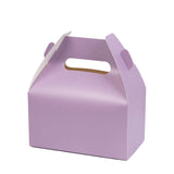 25 Pack Candy Gift Tote Gable Boxes, Matte Lavender Lilac Party Favor Treat Boxes - 6"x3.5"x7"