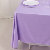 70" Lavender Premium Scuba Wrinkle Free Square Tablecloth, Lilac Scuba Polyester Tablecloth