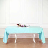 60"x126" Light Blue Polyester Rectangular Tablecloth