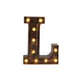 Antique Black Industrial Style LED Marquee Alphabet Letter Sign, 9inch Light Up Letter#whtbkgd