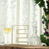 8" Tall | Gold Wedding Centerpiece | Freestanding 3D Decorative Wire Letter | E